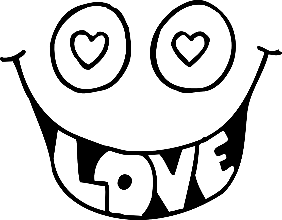 Googly Eyes Valentine Art Sheet Page Black White Line - Valentine's Day Black And White Clip Art (999x780), Png Download