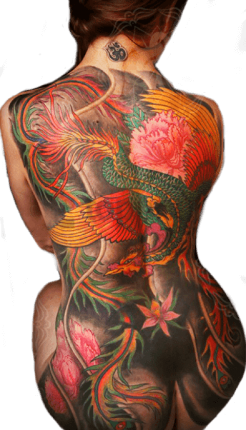 Miami Tattoo Shop Midtown Wynwood Woman Back - Miami Tattoo (382x667), Png Download