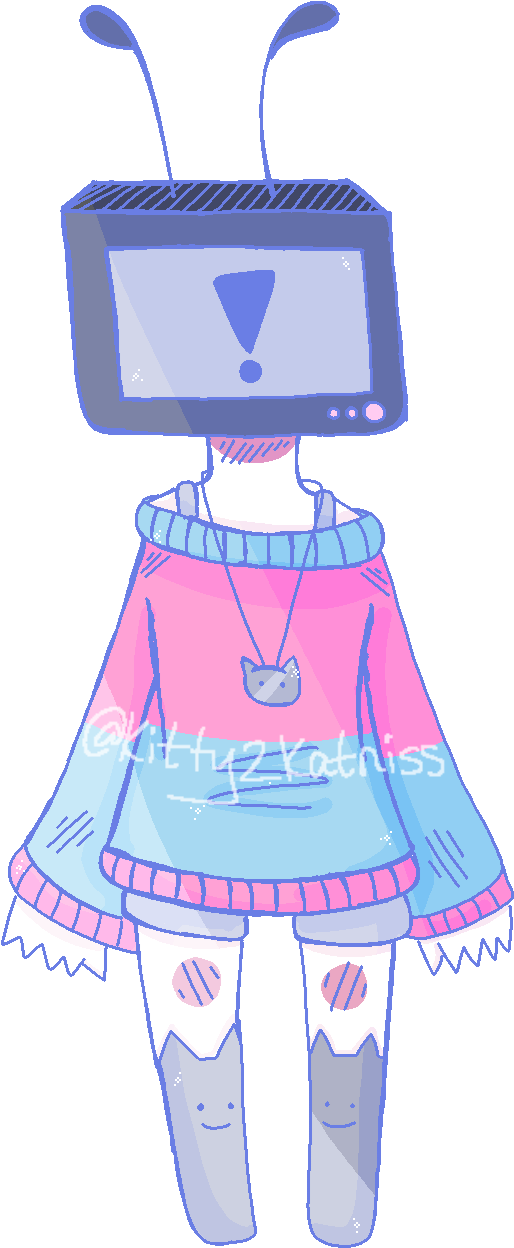 Pastel Tv Head - Pastel Gore Tv Head (537x1287), Png Download