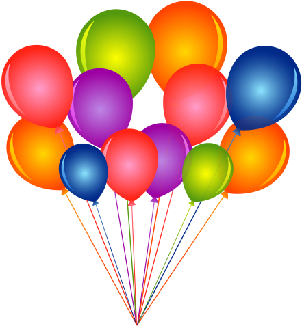 Bunch Of Balloons Png Image - Happy 48th Birthday Brother (500x519), Png Download