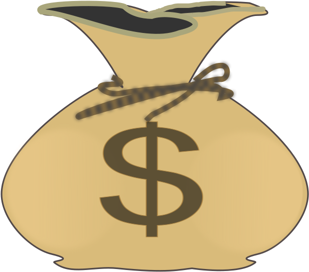 Graphic Download Clip Art At Clker Com Vector Online - Cartoon Money Bag Png (600x528), Png Download