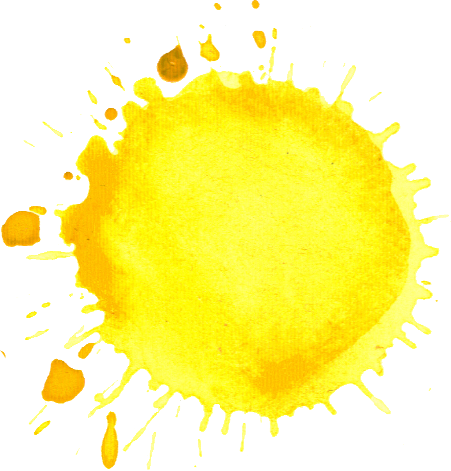 12 Watercolor Circle Drop, Splatter - Yellow Watercolor Splatter Transparent (883x922), Png Download