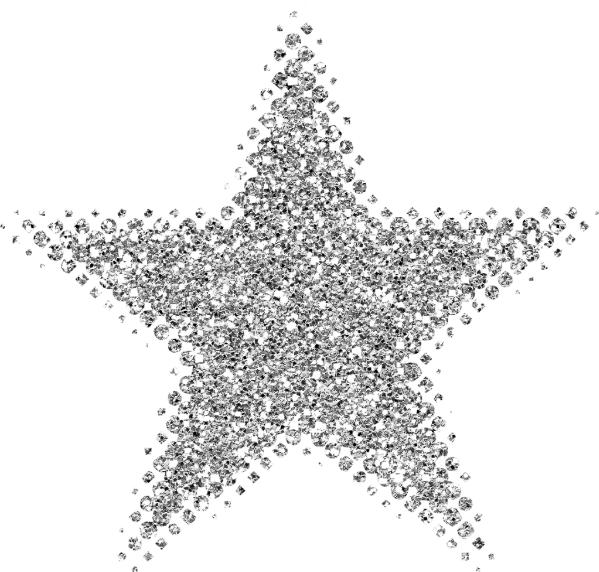Silver Clipart Silver Glitter Star - Silver Glitter Star Png (599x572), Png Download