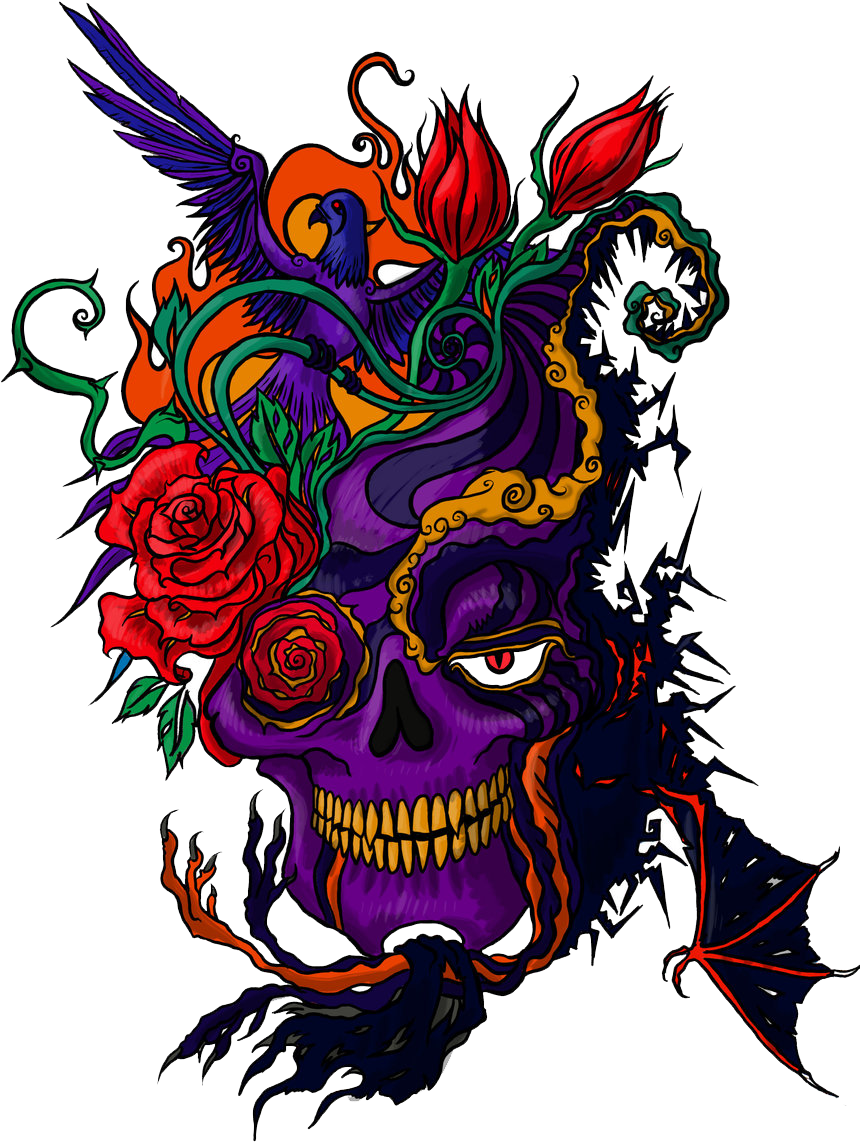 Color Tattoo Png Picsart Png Download Free Photoshop - Colored Tattoo Png (900x1166), Png Download