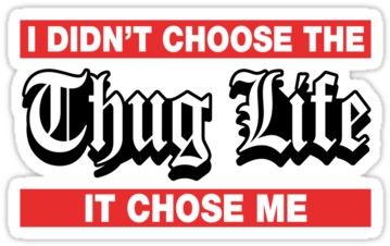 Memes - Didn T Choose The Thug Life Png (375x360), Png Download