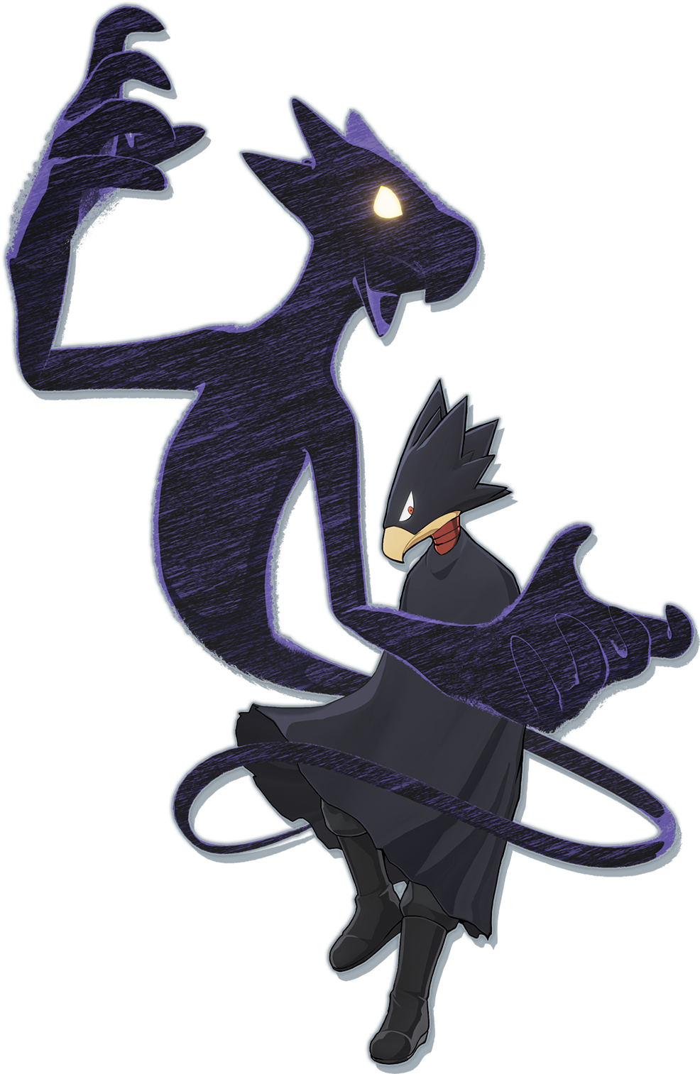 Fumikage Tokoyami One's Justice Design - Fumikage Tokoyami Dark Shadow (1075x1564), Png Download