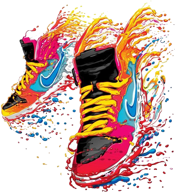 Clip Art Library Stock T Shirt Nike Watercolor Shoes - Nike Design Shirt (600x700), Png Download