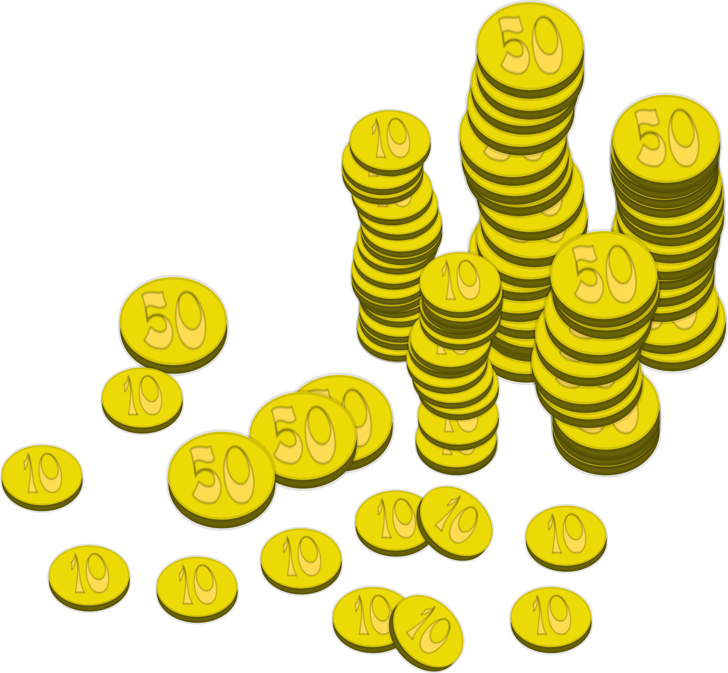 Coins Money Svg Clip Arts 600 X 555 Px (600x555), Png Download