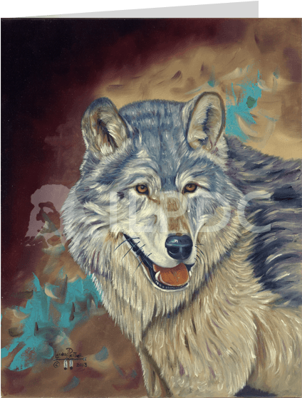 Artwork Note Cards 7-card Set Series 2 - Dog Yawns (600x600), Png Download