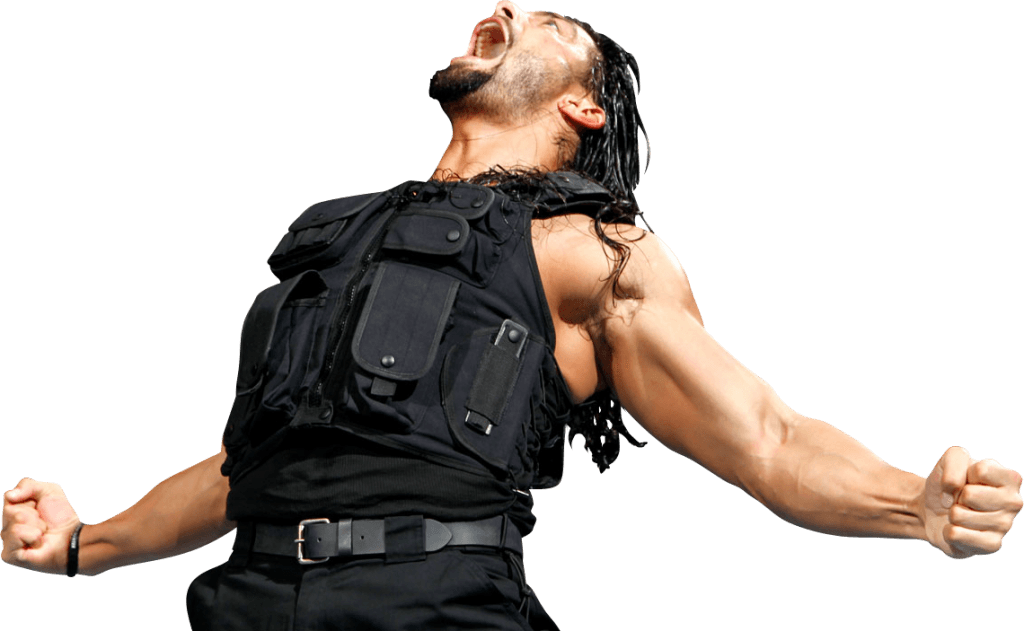 Celebrities - Roman Reigns Superman Punch Png (1024x631), Png Download