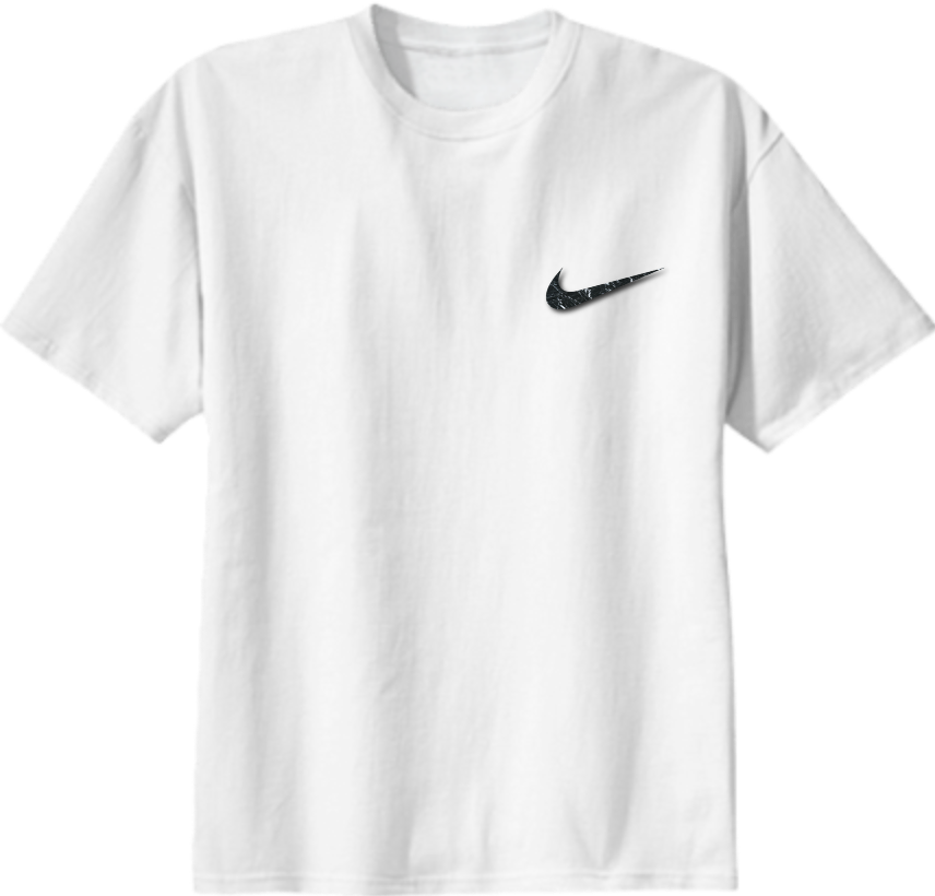 Shop Marble Nike Logo Cotton T Shirt By Seithen City - T Shirt (856x820), Png Download