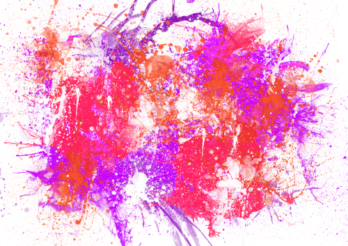 Colourful Brush Png (500x353), Png Download