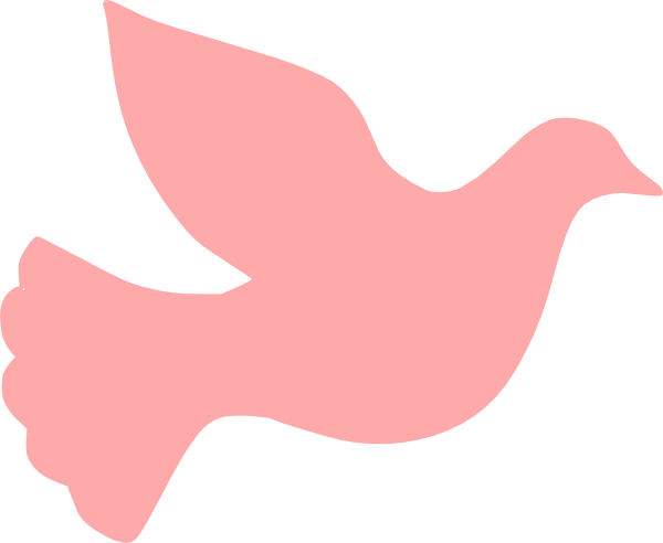Dove Clipart Small - Pink Dove Clipart (600x492), Png Download