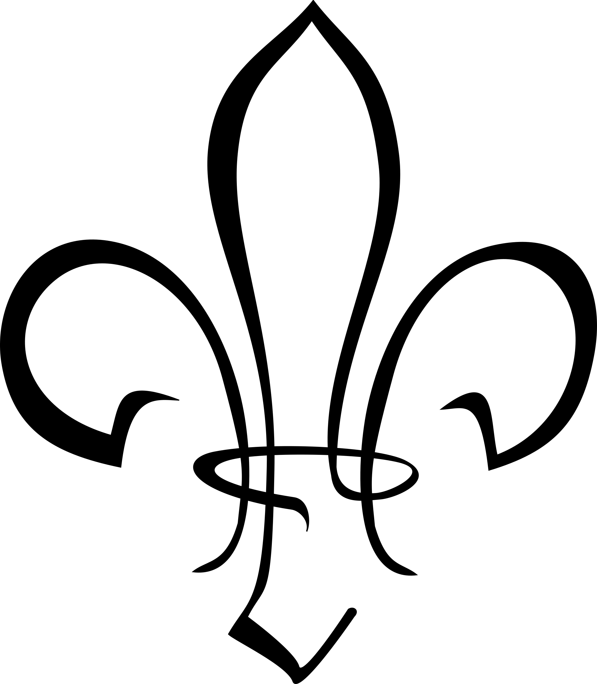 Boy Scout Fleur De Lis Png Picture Freeuse Stock - Fleur De Lis Modern (2095x2400), Png Download