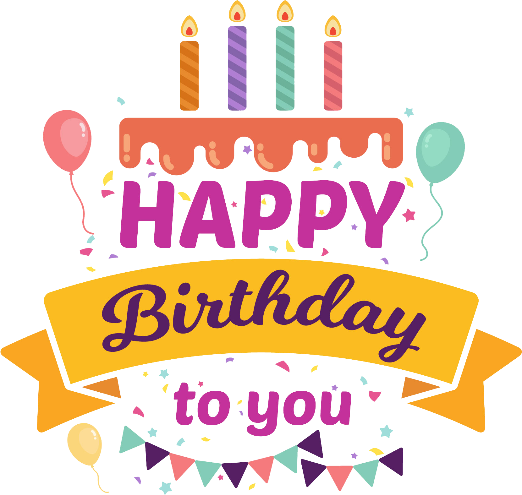 Download Birthday Candles Png Happy Birthday Sticker Design Png