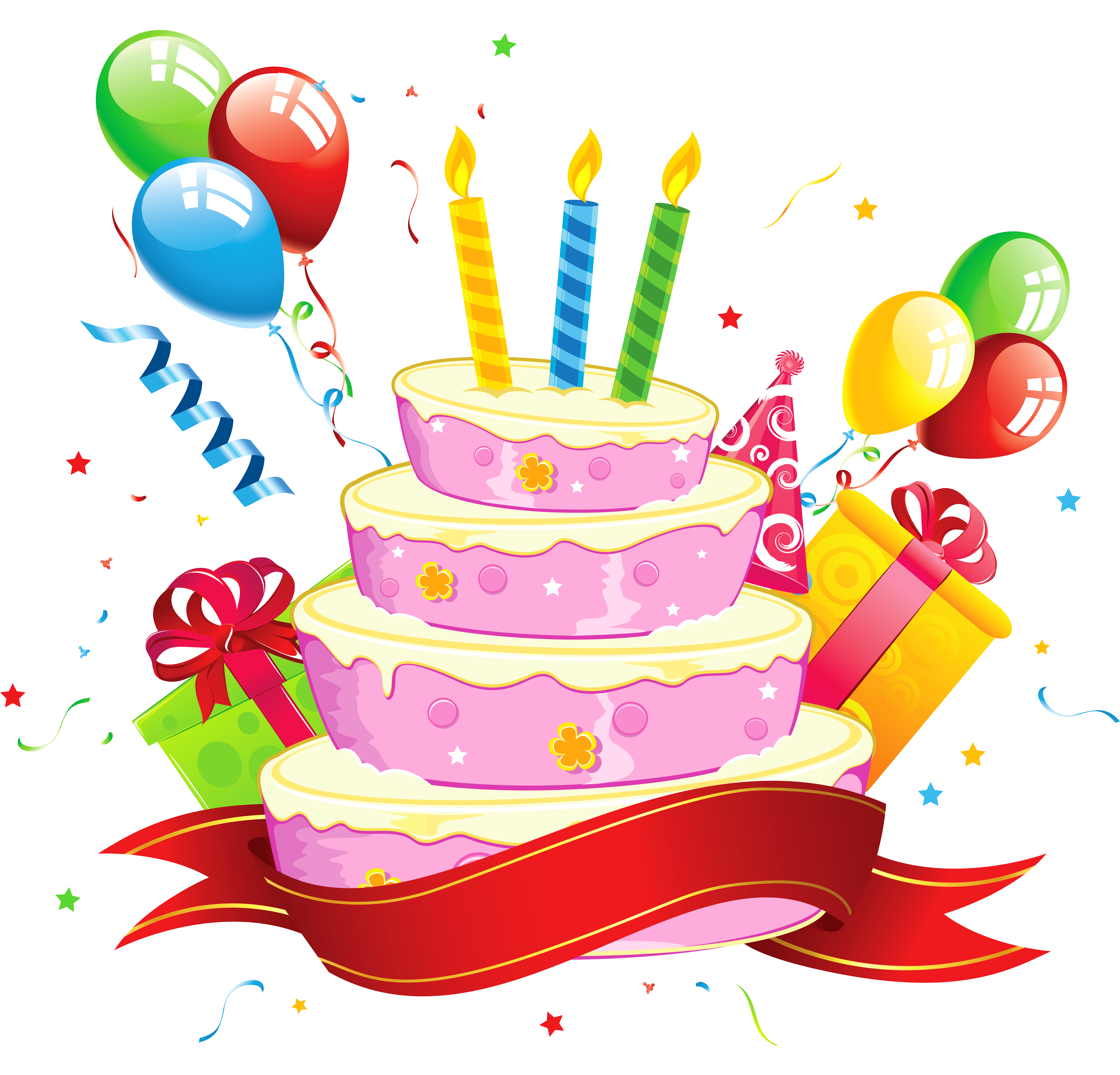 Birthday Cake Party Clip Art - Torta De Cumpleaños Png (6561x6091), Png Download