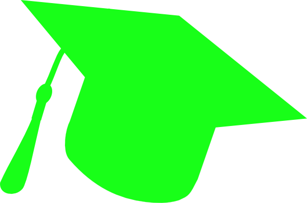 Jpg Transparent 2018 Graduation Cap Clipart - Green Graduation Cap Clipart (600x398), Png Download