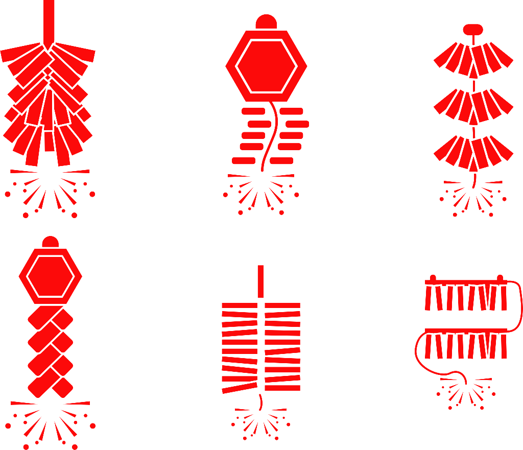 This Graphics Is 2018 New Year Red Firecrackers Vector - Vector Graphics (1024x881), Png Download