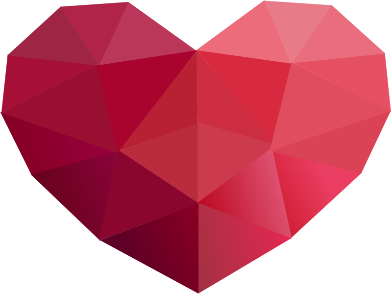Heart Icon Low Poly (800x600), Png Download
