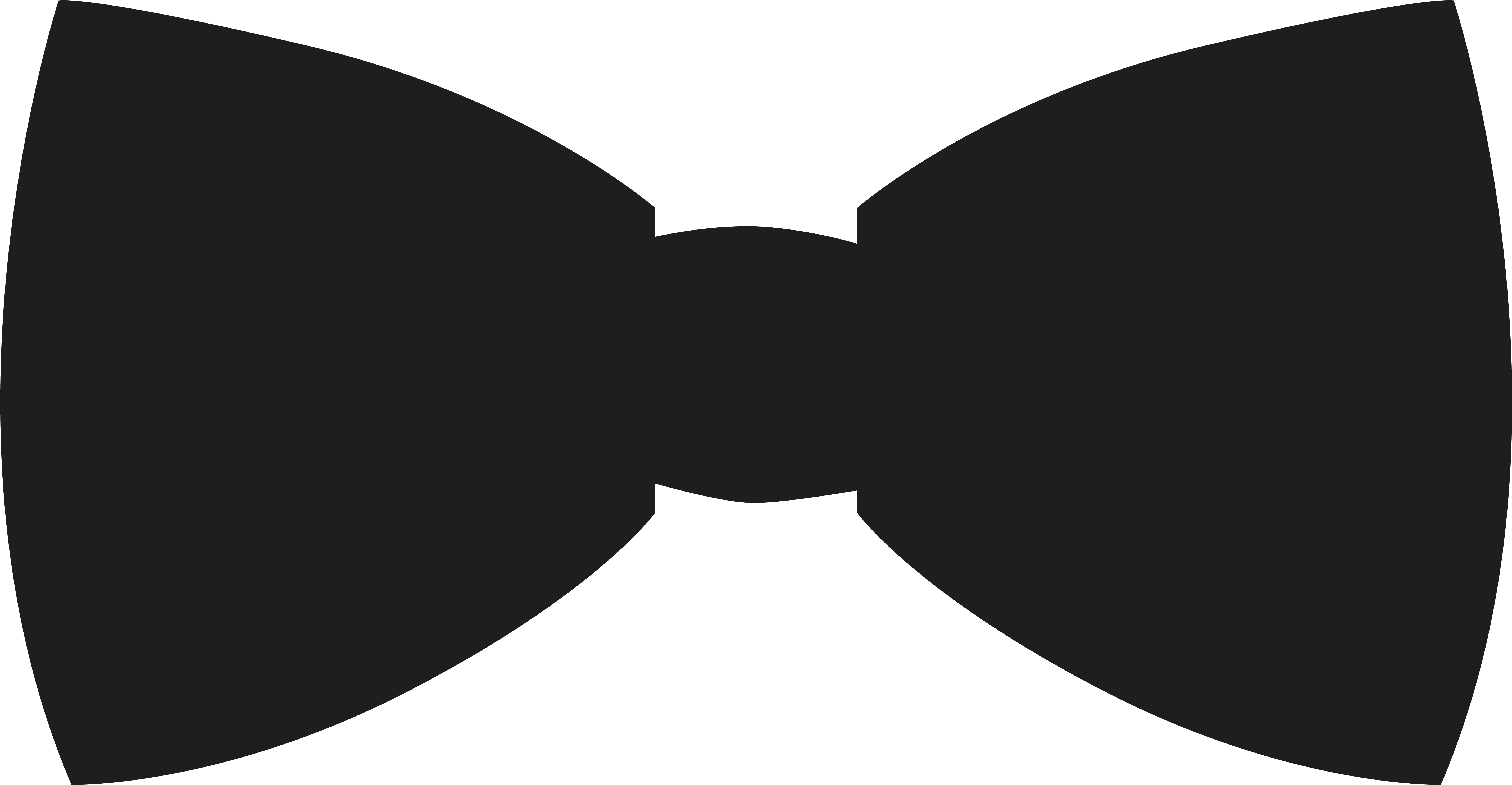Bow Tie Printable - Black Bow Tie Clipart (5906x3160), Png Download