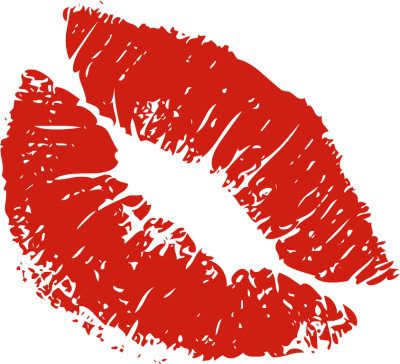 Print Fourteen Isolated Stock - Red Lips Clip Art (400x364), Png Download