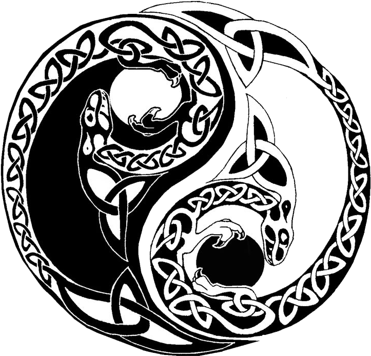 Yin-yang Tattoos - Yin Yang Celtic Tattoo (736x712), Png Download