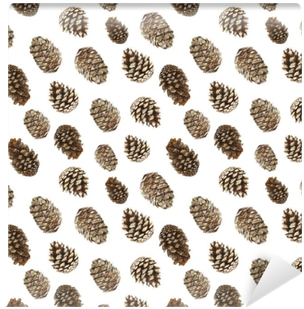 Watercolor Pattern Of Pine Cones, Christmas Trees And - Christmas Day (400x400), Png Download
