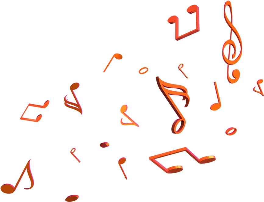 Colorful - Musical - Notes - Png - Efeito Para Fotos Render Png (900x720), Png Download