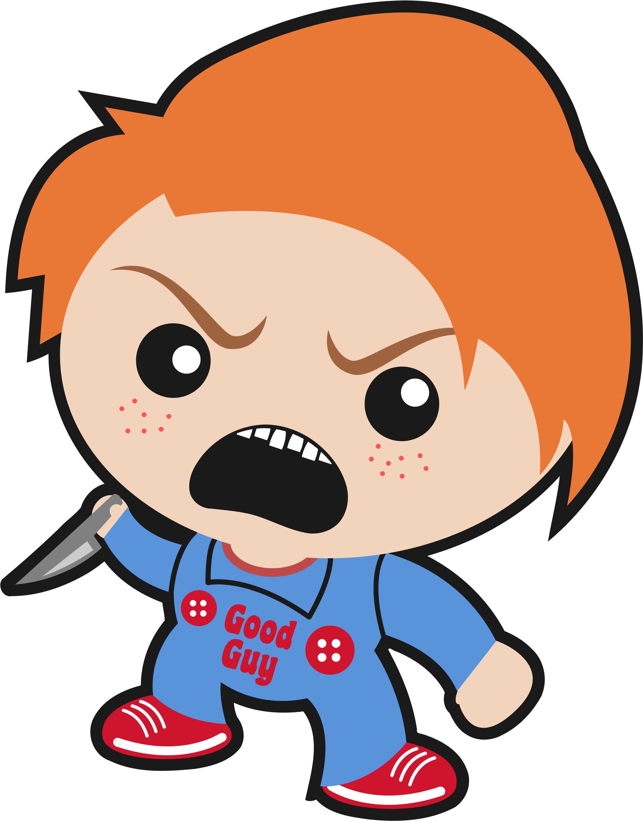 Royalty Free Library Halloween Chucky Dracula Freddy - Freddy Krueger Chibi Jason (2550x3300), Png Download