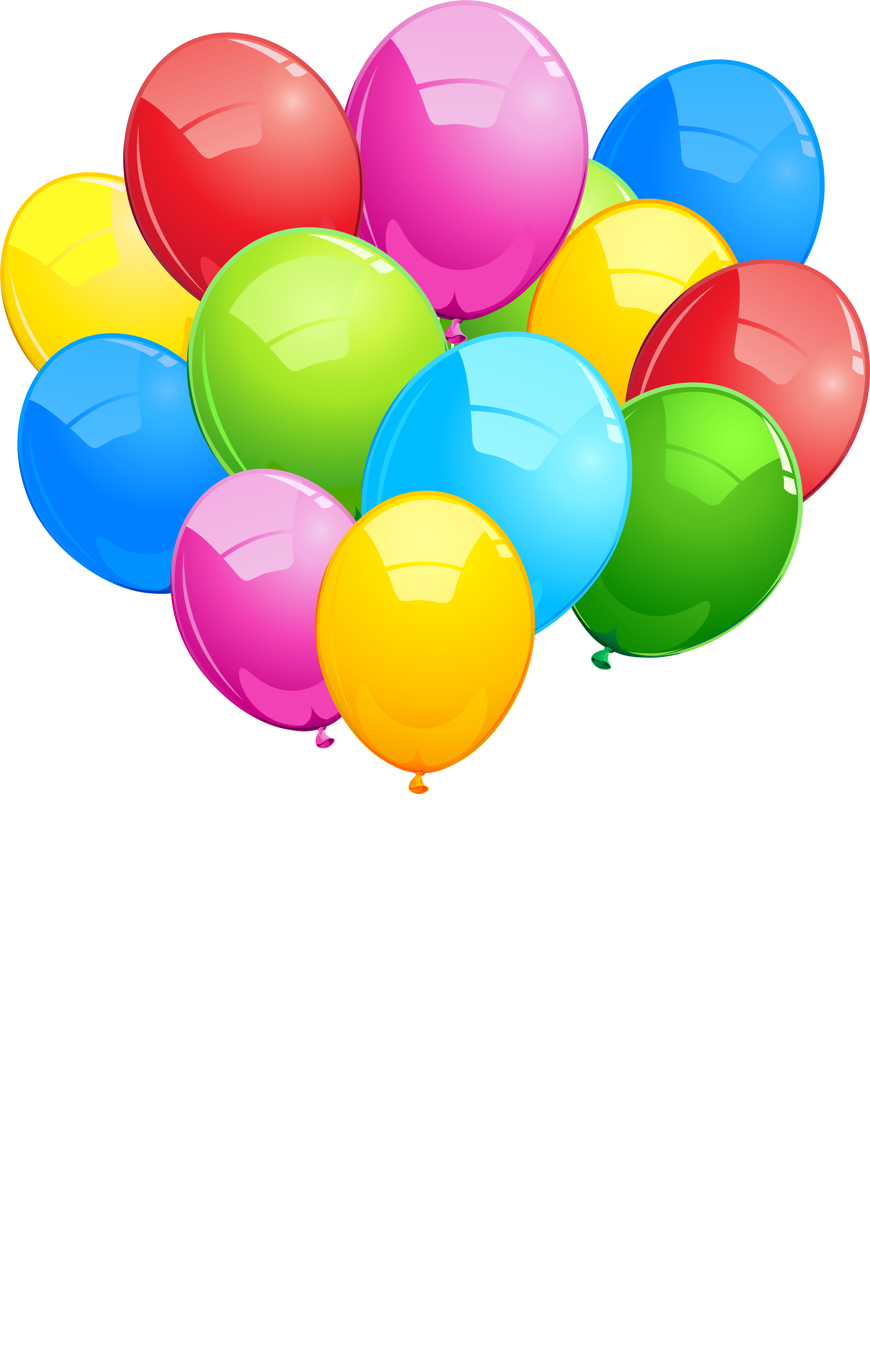 Ballon Clipart Balloon Bunch - Bunch Of Balloons Png (5070x8000), Png Download
