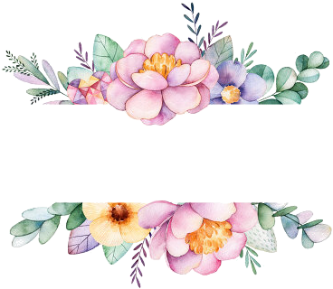 Watercolor Flower Border Png - Watercolor Flowers Frame Png (450x470), Png Download