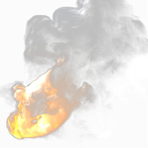 Fs-25 - Fire With Smoke Png (490x490), Png Download