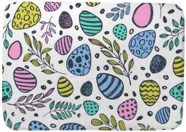 Vector Doodle Easter Seamless Pattern - Easter (400x400), Png Download