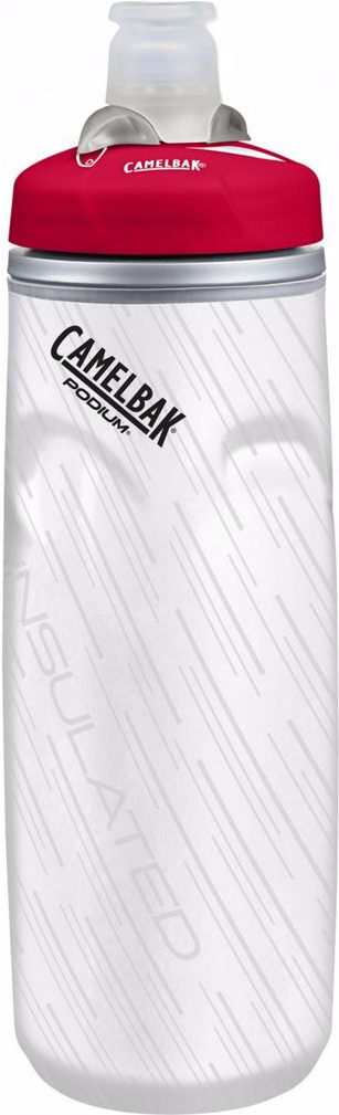 Camelbak Podium Chill 610ml Insulated Water Bottle - Camelbak Podium Chill 610ml / 21oz Water Bottle | Clear/logo/red/cap (1000x1008), Png Download