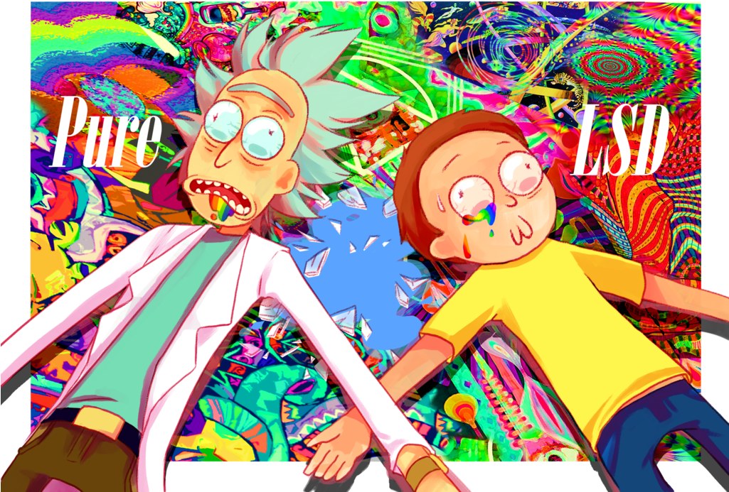Rick And Morty Pure Lsd By Yoki-doki - Rick Y Morty Acid (1024x734), Png Download