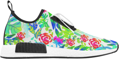 Cute Tropical Watercolor Flowers Women's Draco Running - Sneakers (500x500), Png Download