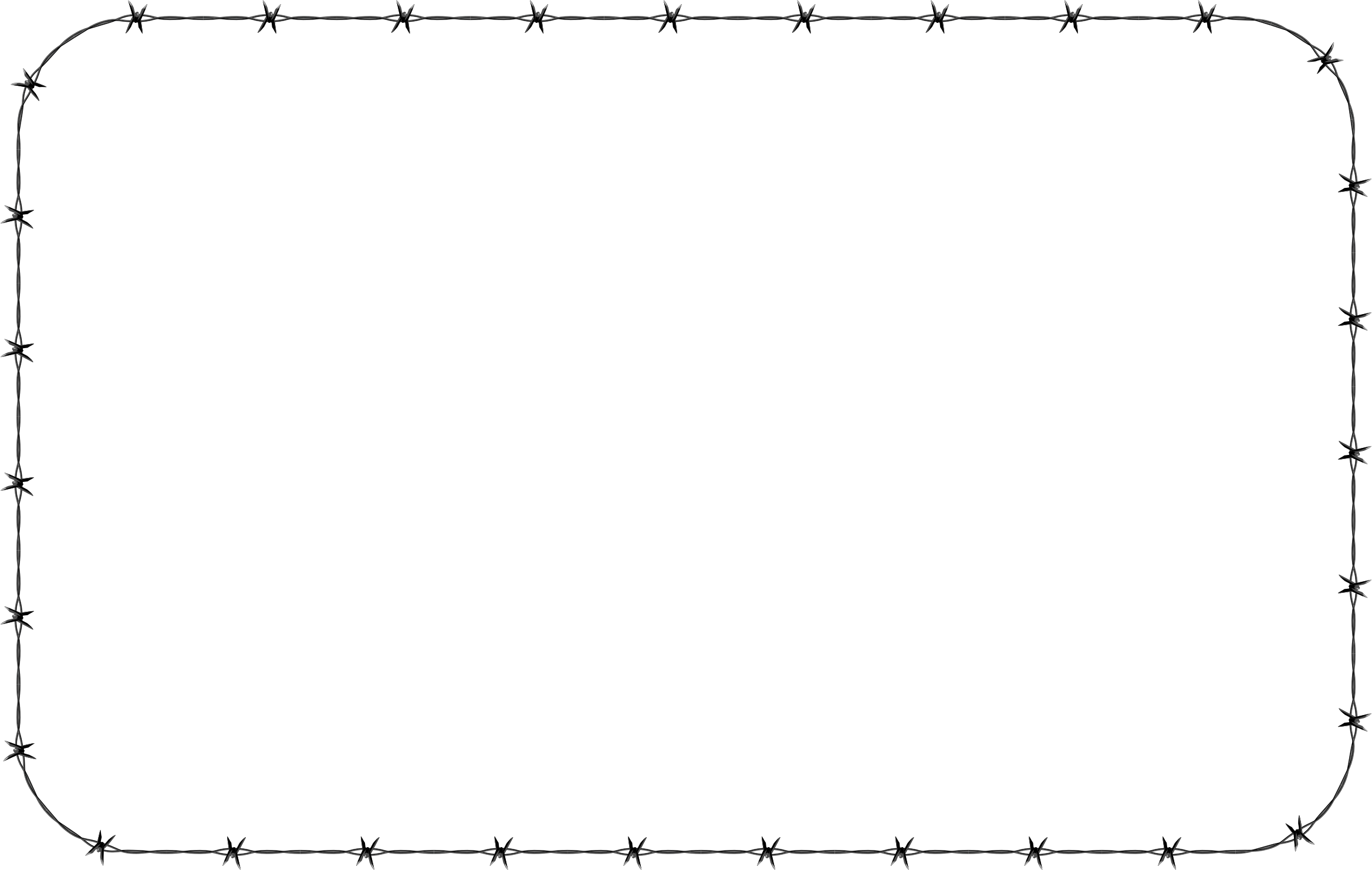 Barb Wire Clipart Frame - Plot (2338x1482), Png Download