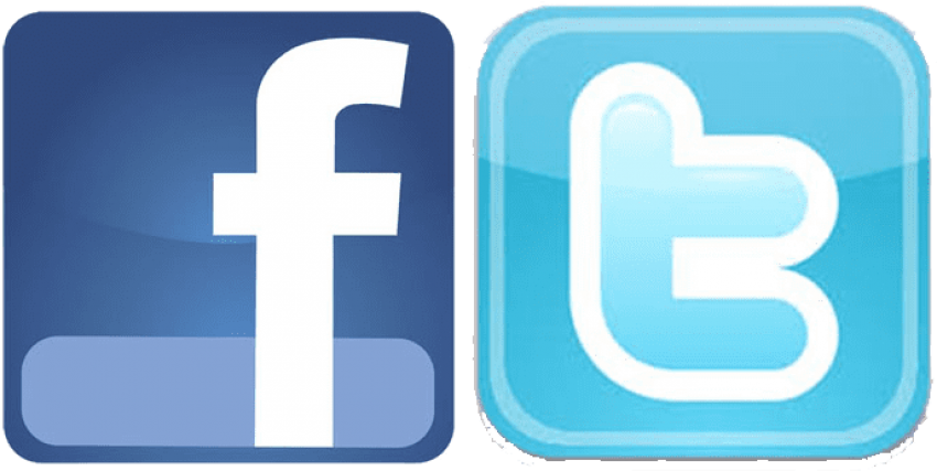 Facebook Logo And Twitter Logo Png Transparent Jpg - Facebook Y Twitter Jpg (720x480), Png Download