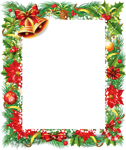 Visit - Christmas Frames (421x500), Png Download