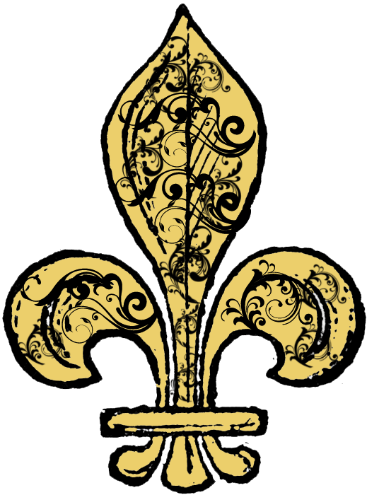 Free Fleur De Lis Digi Stamp Printable - Fleur De Lis Clip Art (519x700), Png Download