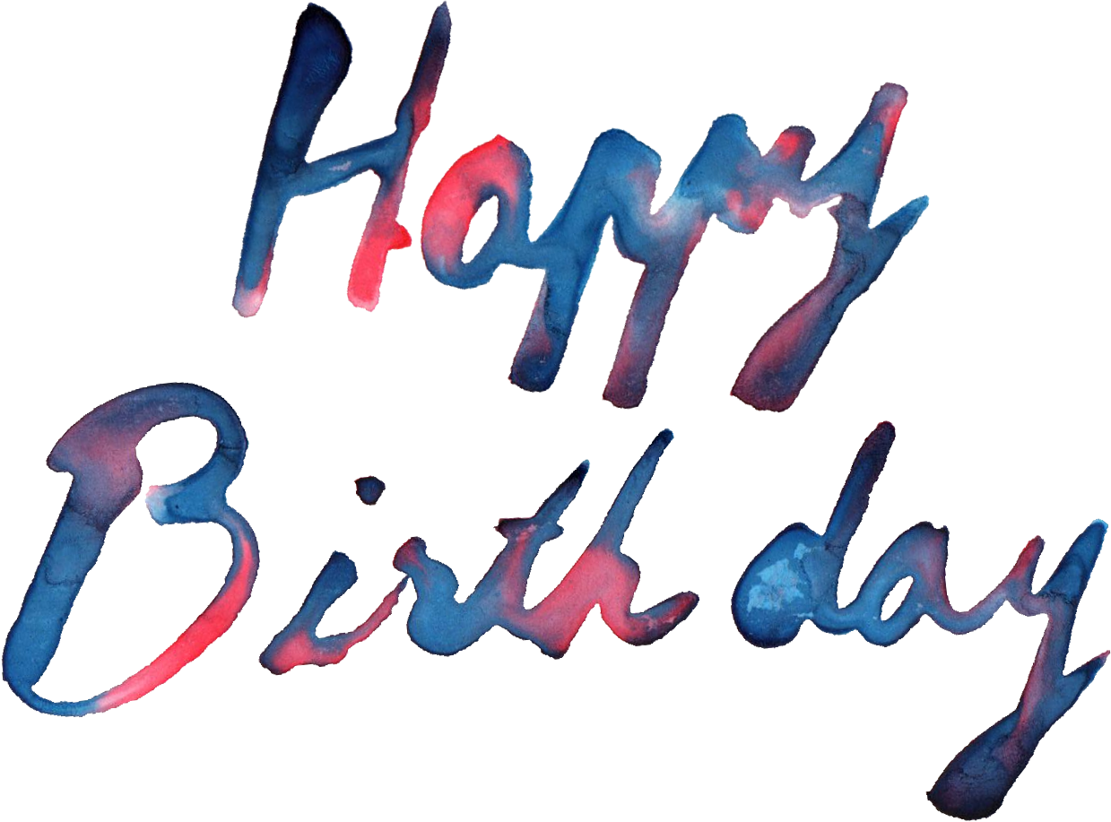 Free Download - Pn Happy Birthday Text Hd (1239x917), Png Download