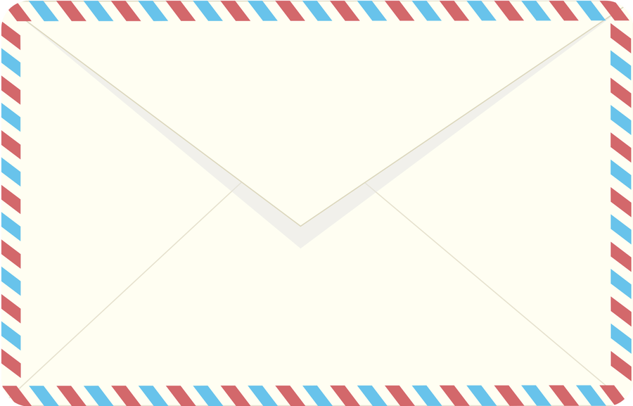 Old Envelope Border Clipart Eiffel Tower Paper Watercolor - Air Mail Envelope Png (900x577), Png Download