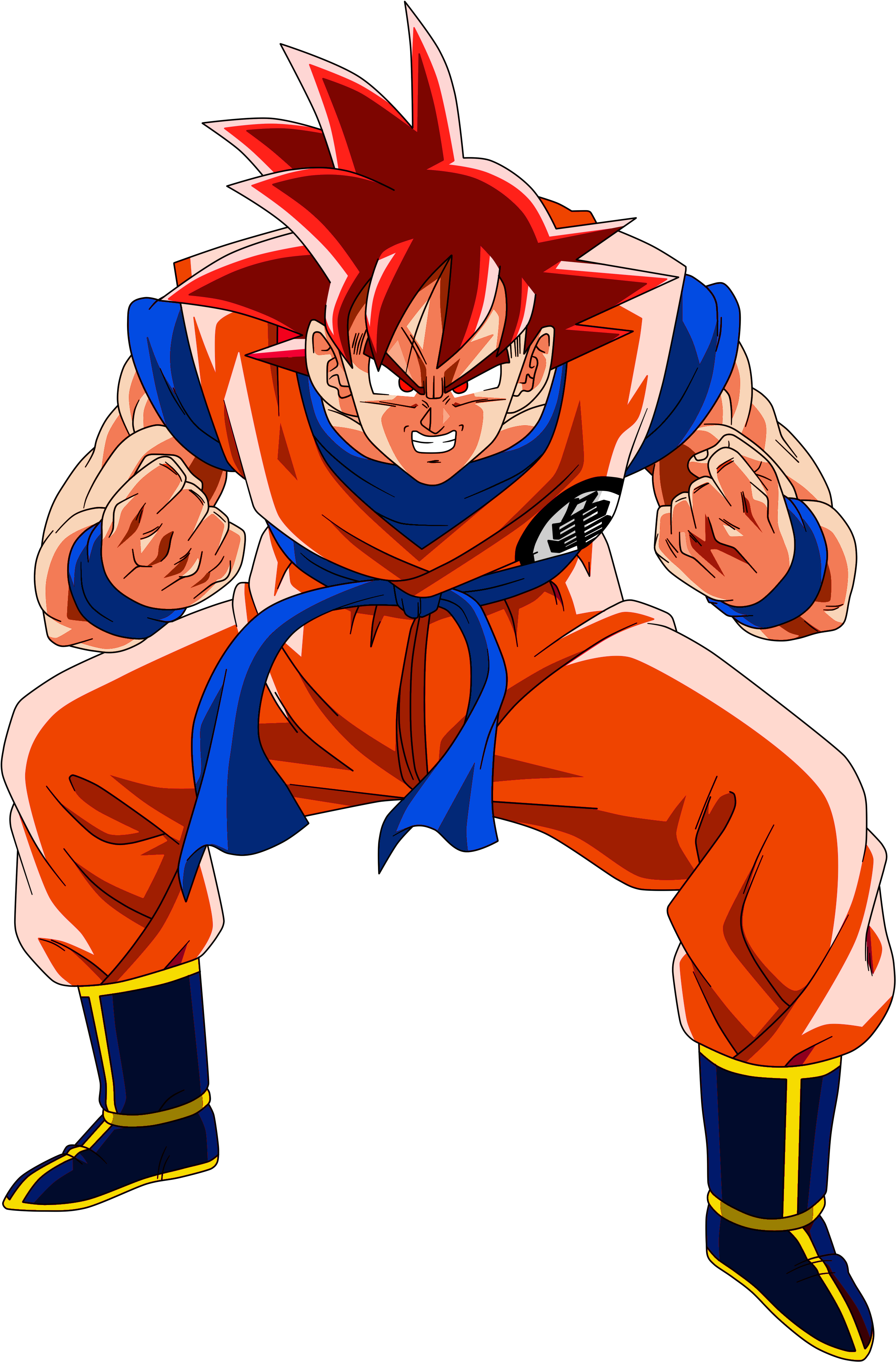 Ssj God Goku - Dbz Gt Ssj God Png (3000x4000), Png Download
