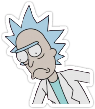 Face Stickers, Funny Stickers, Rick And Morty Stickers, - Rick And Morty Funny Stickers (375x360), Png Download