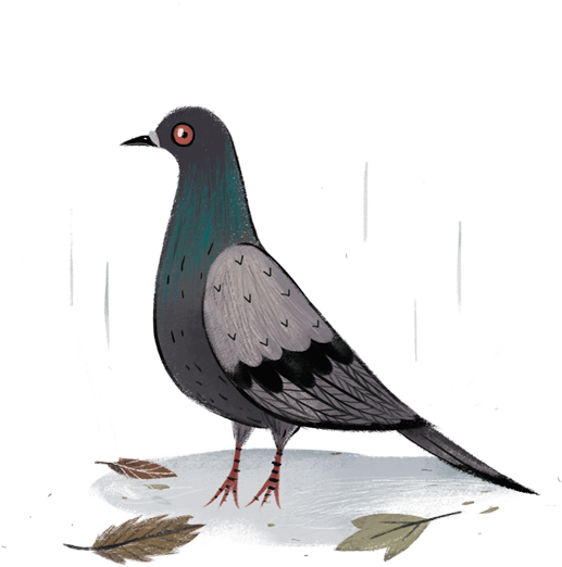 Julia Sarda's Mary Poppins Spots Pretty Drawings, Children's - Drawing Pigeon (689x728), Png Download