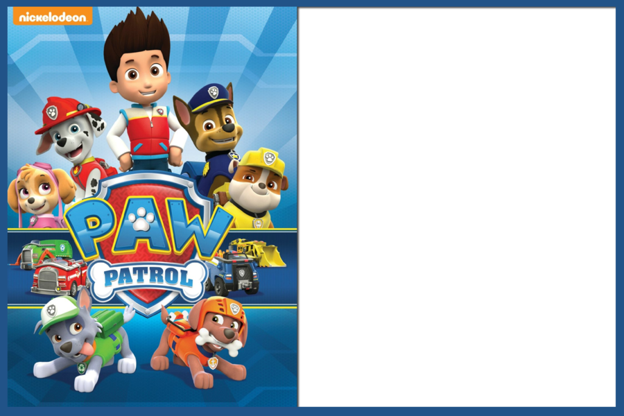 Paw Patrol Wallpaper Source - Free Invitations Templates Paw Patrol (900x600), Png Download