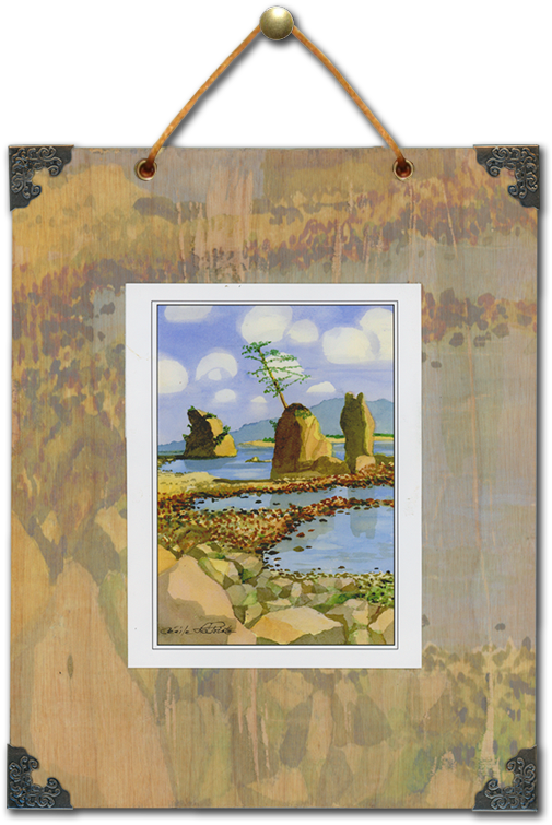 Watercolor Wood Wall Art - The Three Graces (525x777), Png Download