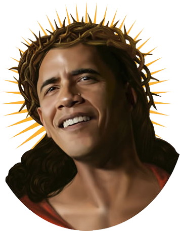 Obama-jesus - Barack Obama (367x458), Png Download