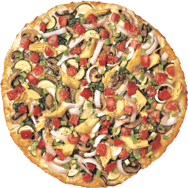 Scroll Down - Round Pizza Png (600x600), Png Download
