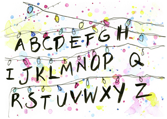 Click And Drag To Re-position The Image, If Desired - Stranger Things Christmas Art (600x442), Png Download